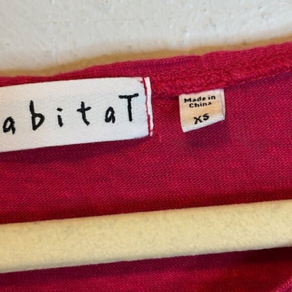 Habitat Blouse Women's Size XS Extra Small Linen Tunic Pink Casual - Picture 3 of 4
